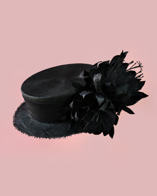 ORCHID CACTUS Boater Hat