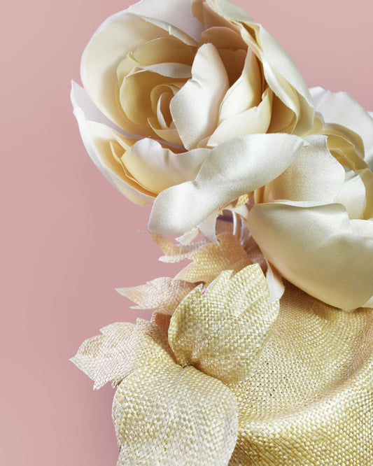 DUCHESSE STRAWBERRY CREAM Pillbox Hat