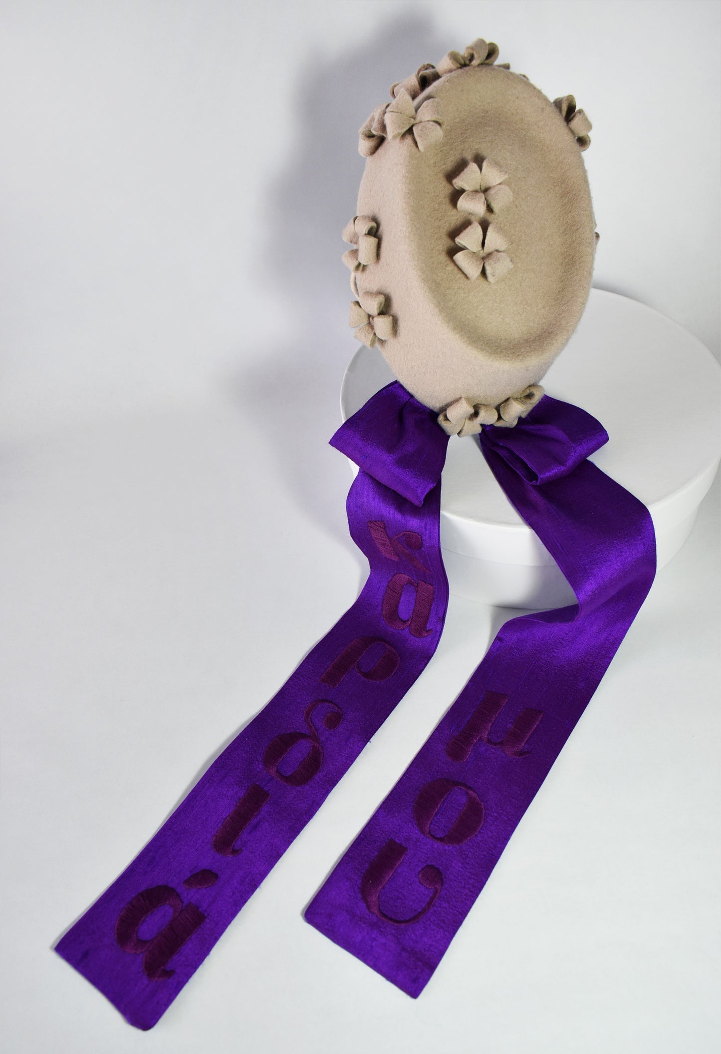 MY HEART Pillbox Wool Felt Hat