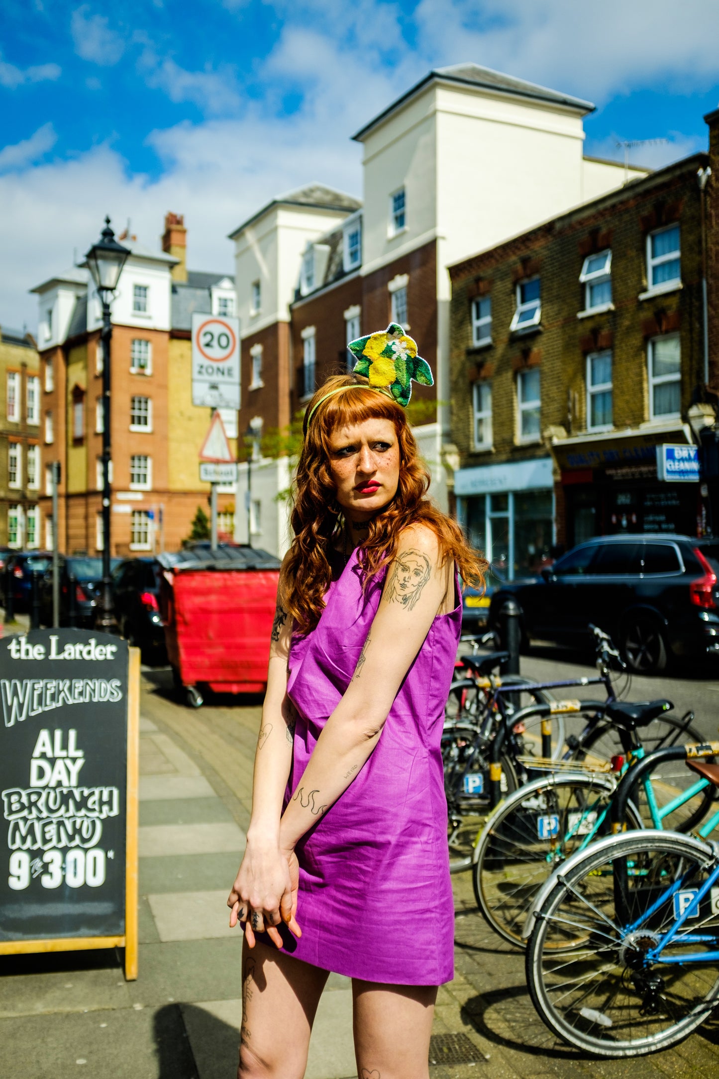 Lemons Needlepoint Headpiece