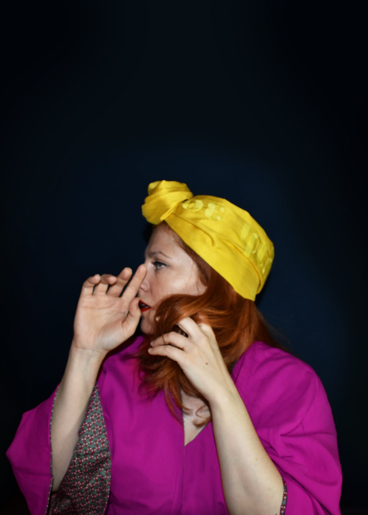 'I KISS YOU' Silk Turban