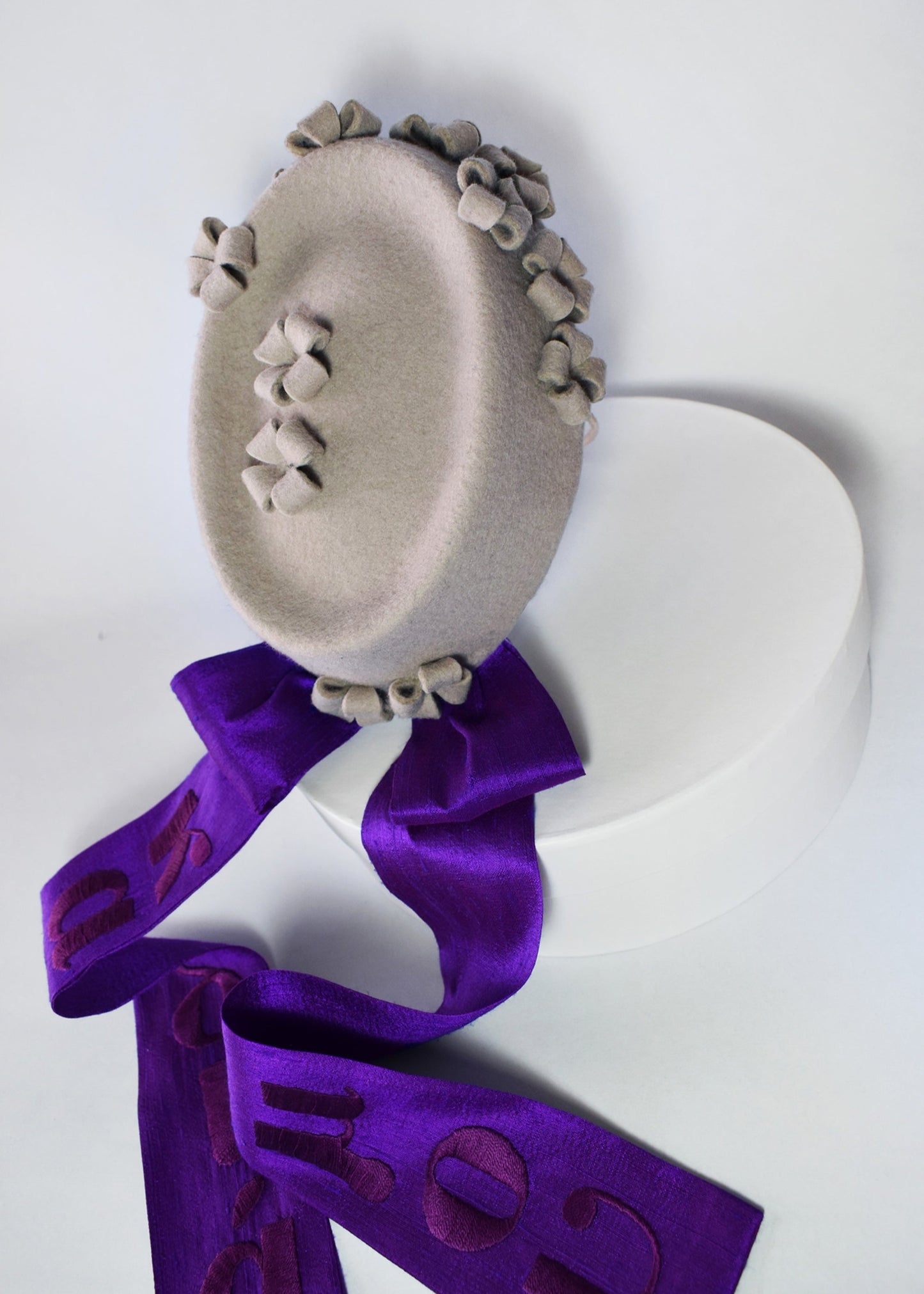MY HEART Pillbox Wool Felt Hat