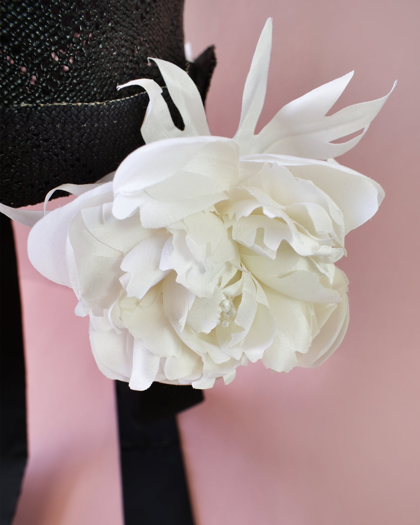 BLACK PEONY Straw Hat