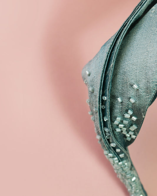 Light Blue Silk Headband