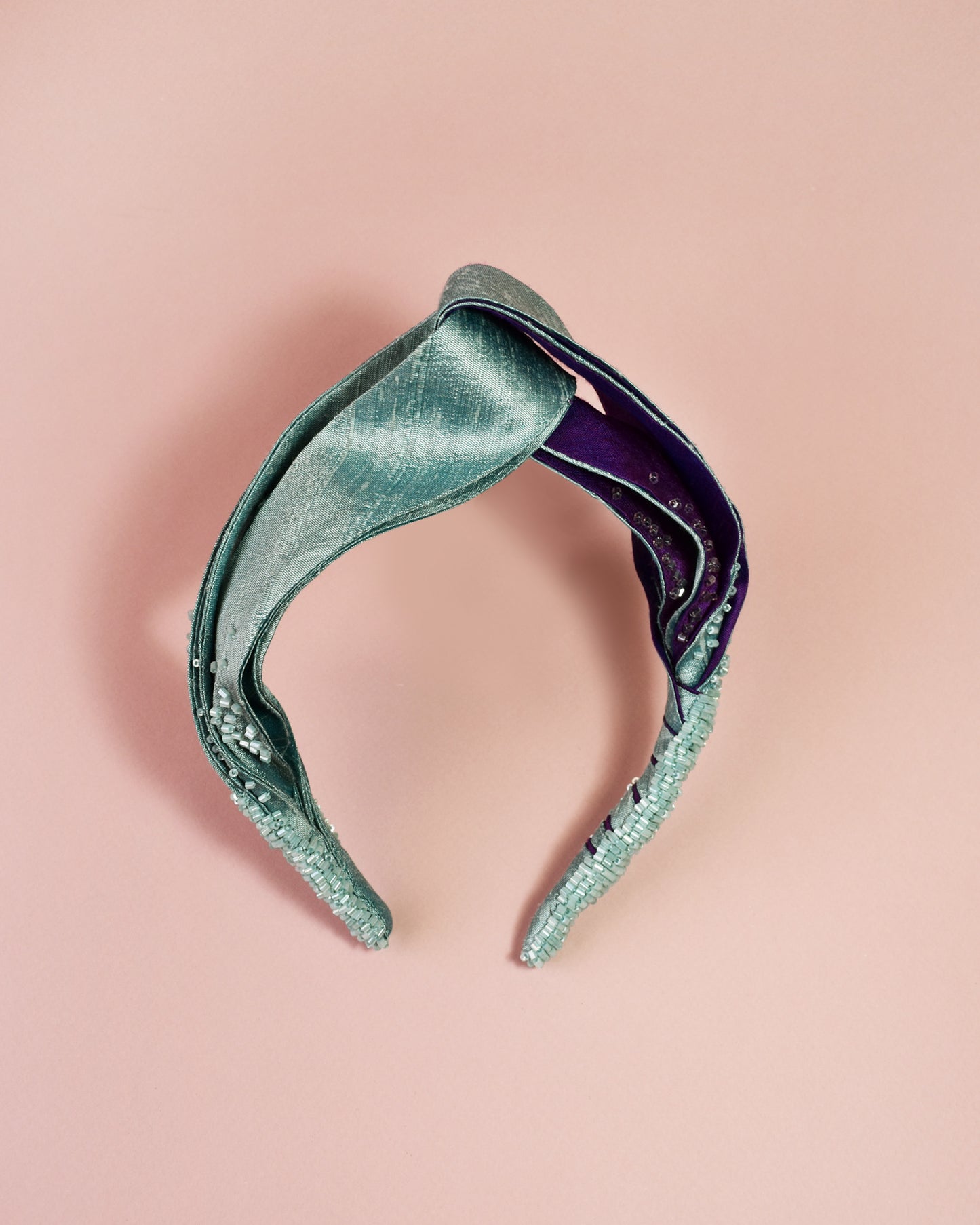 Light Blue Silk Headband