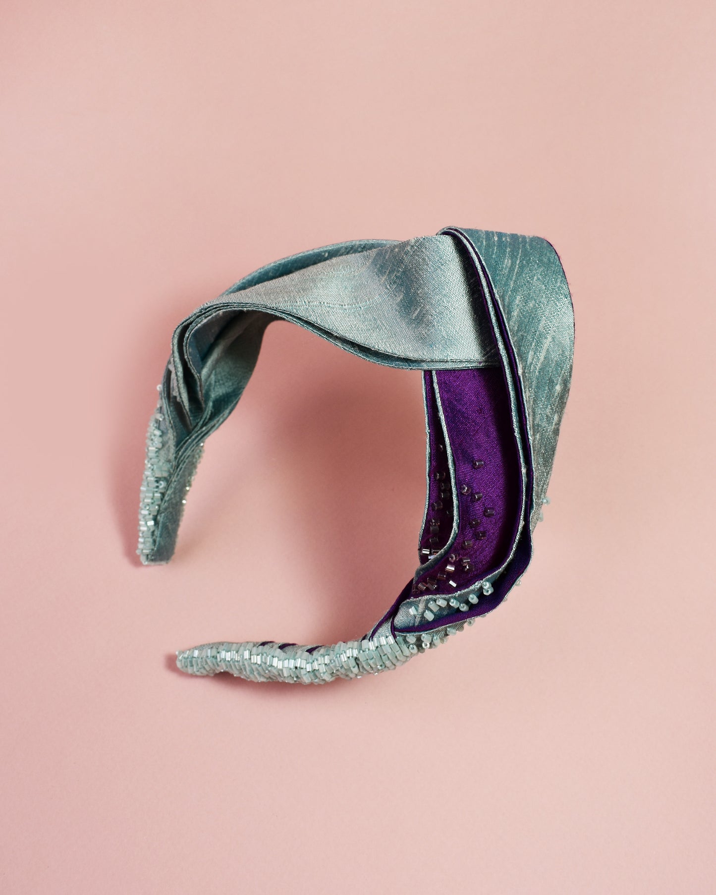 Light Blue Silk Headband