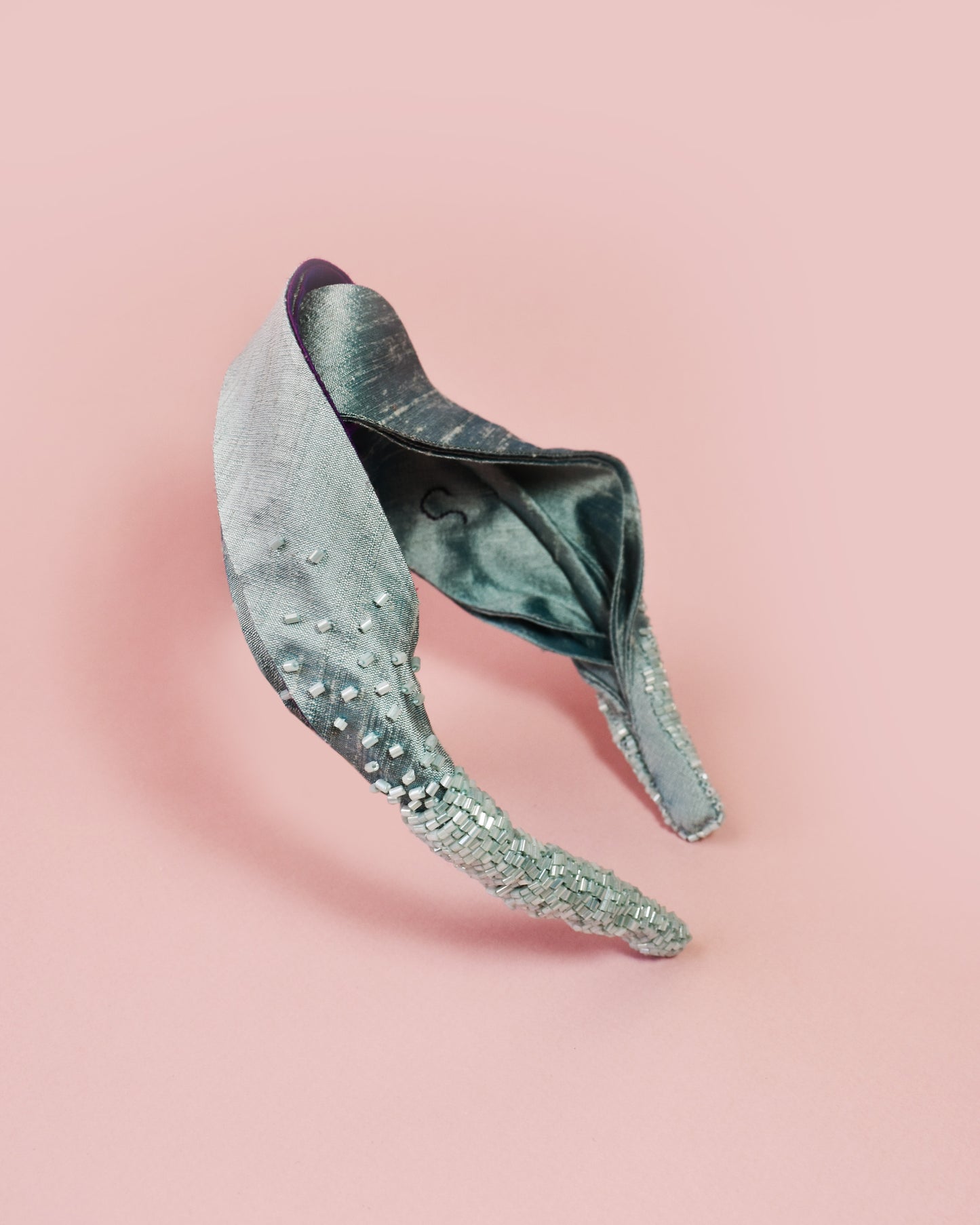 Light Blue Silk Headband
