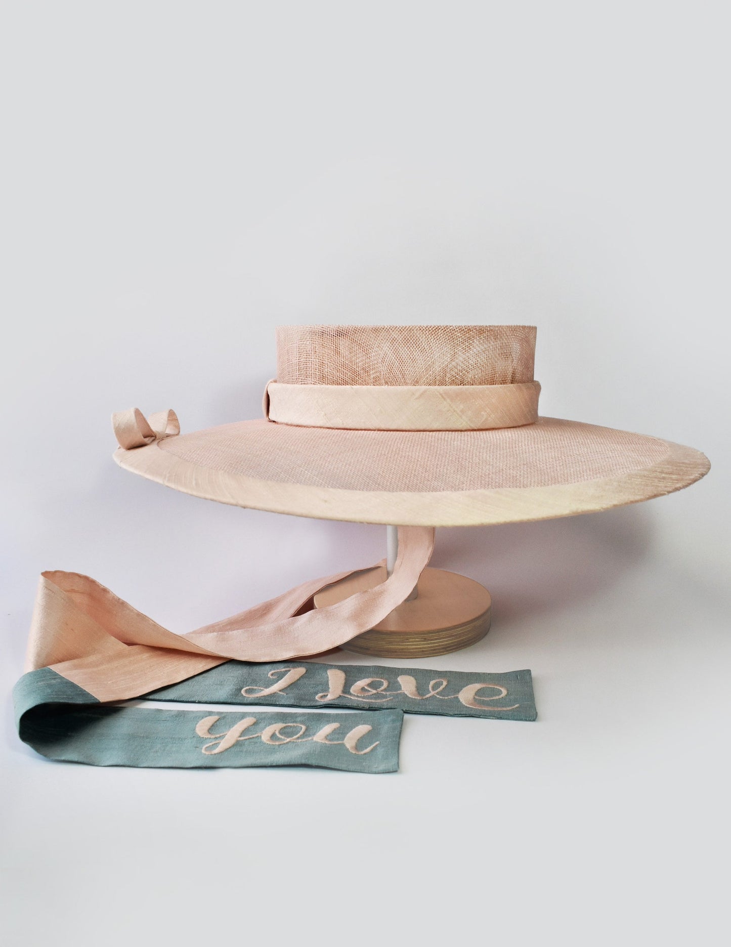 I LOVE YOU Sinamay Straw Hat