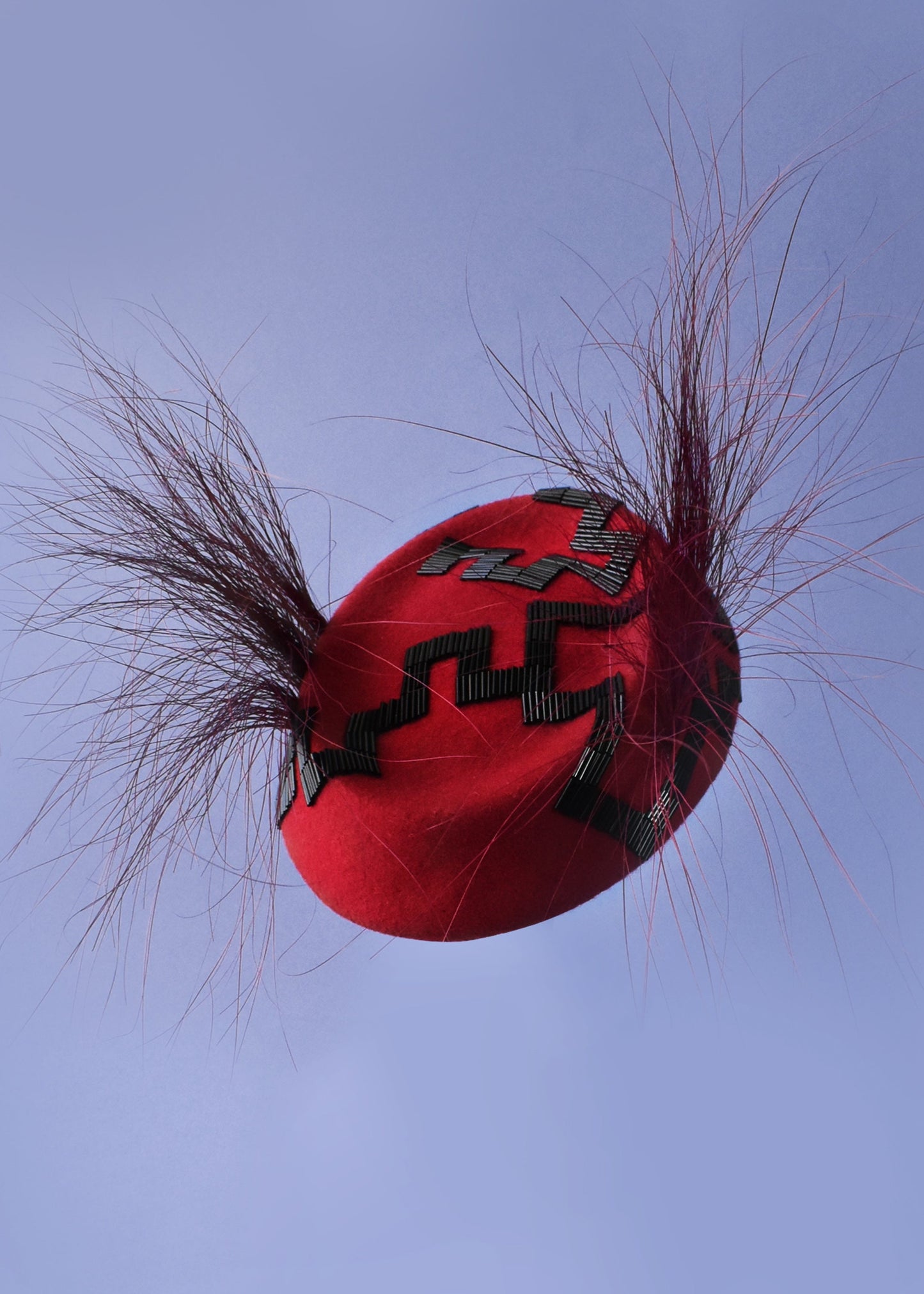 Feather Pillbox Hat