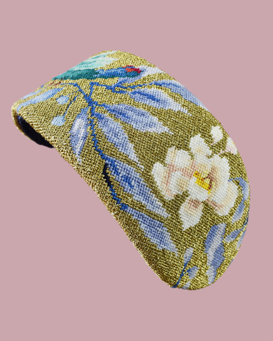 Gold Hand-embroidered Headpiece