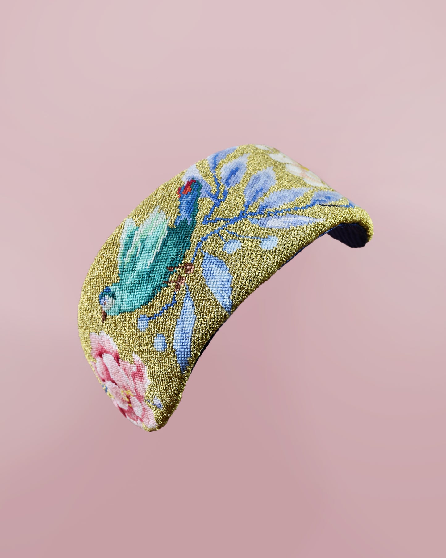 Gold Hand-embroidered Headpiece