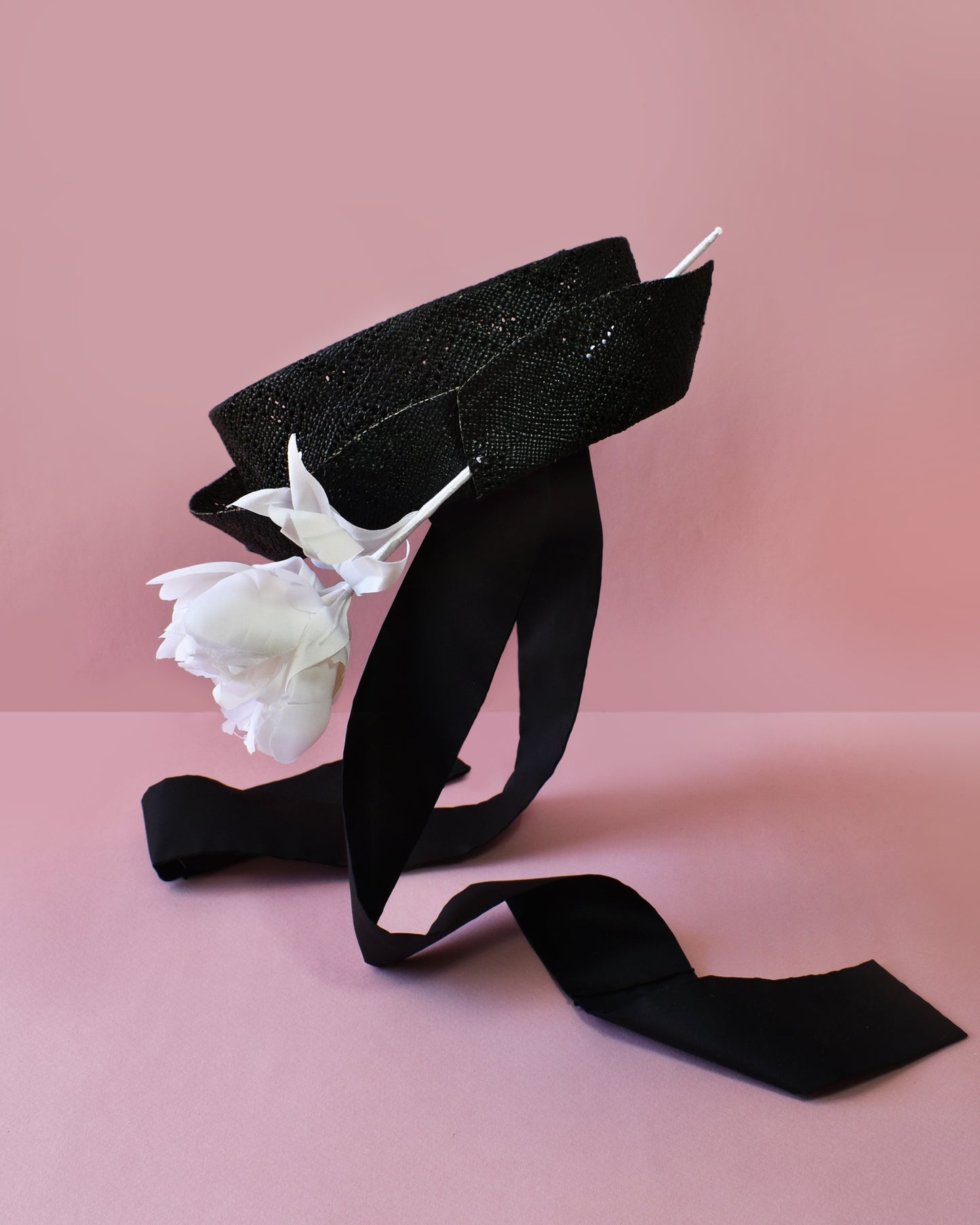 BLACK PEONY Straw Hat